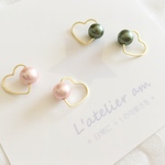 春色▷heart to heart 一粒コットンパールピアス