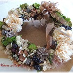 実物たっぷりの深ーい森の中の　Autumn　Wreath