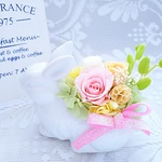 うさちゃんアレンジ 【プリザーブドフラワー】入学祝い母の日結婚祝いうさぎシリーズ