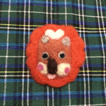  ★送料無料★おかしなライオンのブローチ