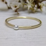 純銀ひと雫＊14kgf華奢リング