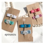 ヒトデ（パールチャーム）&シェルのヘアクリップ〈 2個セット〉ベビー&キッズ