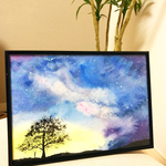 水彩画 星空2