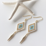 ネイティブメタルバーイヤリング・ピアス／Summer Gold