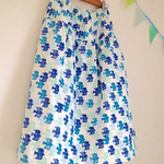 ＊stamp bird♪ティアードスカート(blue)＊