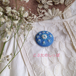 白い小さいお花のダンス🎵刺繍ブローチ ヘアゴム