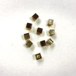 メタルビーズ キューブ  ゴールド 4mm【10個】 
