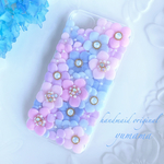 紫陽花❤︎お花のスマホケース