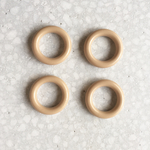 ヴィンテージ アクリルドーナツリング ベージュ 22mm 4こ