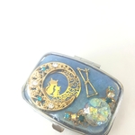 clear sky blue galaxy catピルケース