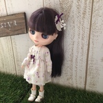 ミディブライス　扉を開ければ　紫色小花ドレスセット