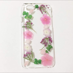 草花の輪☆押し花☆iPhoneケース