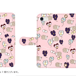 ハリネズミとヴィオラの手帳型スマホケースPK iPhone7他