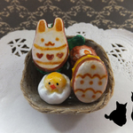 ミニチュアフードのイースターサンドイッチ