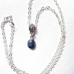 再販　タンザナイトの天然石ペンダント　（チェーン・silver925）
