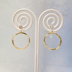 ゴールドorシルバー♡　シンプルなウェーブ・リング（フープ）のノンホールピアス（イヤリング）