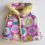 ふわふわモコモコ☆ HAHA:D cheeky リバーシブルベスト 80サイズ 【ハハチーキー】【子供服】【デザイン】【おしゃれ】