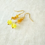 SALE　黄色のお花ピアス（イヤリング他）