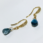 宝石質  ロンドンブルー トパーズ ピアス