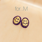 ニコちゃん刺繍ピアス