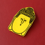 仏像ブローチ　yellow