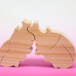 木のおもちゃ　動物組み木　仲良しカブトムシ