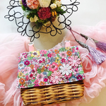 お花かごバスケット風☆移動ポケット★再販