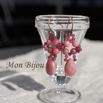 ロードナイトとガーネットのピアス