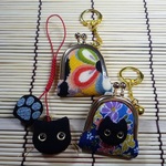【 ム様 専用 】 黒猫がま口&がま口&黒猫根付け 