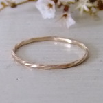ツイスト＊rose14kgf華奢ring