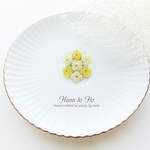 【h様専用カート】 [ブローチ]ななつ花 -small yellow-