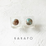 Glass Beads × Lame Resin pierce (NO.3160)