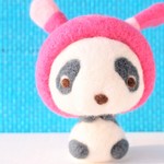 うさぎパンダ「いちごだいふく」　Pokotta Big ストラップ