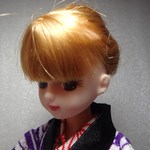 リカちゃん　着物　紫・矢絣