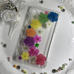 aya0908さま専用ソフト押し花スマホケース   レインボー