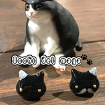 色柄変化❤️温度で変わるマジックキャット ピアス ヒゲクロ