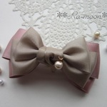 **shiny ribbon**アンティークカラーバレッタ