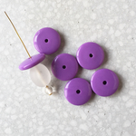 ヴィンテージ アクリルディスクビーズ パープル 19mm 4こ