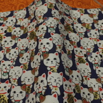 文庫本＊招き猫(紺）😹＊ハンドメイド*ブックカバー