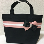 annna-room様専用♡ リボン×キラキラ ミニトートバッグ ※ランチバッグやサブバッグにも♪
