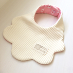 もくもく＊ベビースタイ オーガニックコットンストライプ/ぞうさん柄