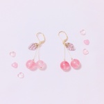 Cherry♥Cherryquartz（イヤリング/ピアス/樹脂ピアス/樹脂ノンホールピアス）