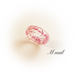 新作♡レースフラワー 桜色 レジンリング♡