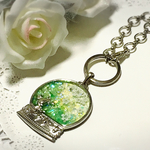 ＜レジン作品＞お花畑のカエル