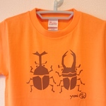 値下げキッズ１３０　カブトムシ＆クワガタTシャツ