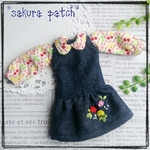 【SALE】デニムの刺繍入りワンピース◇No.64