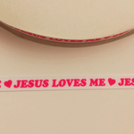 【WHITE†JESUS LOVES ME】グログランリボン　10mm×3ヤード