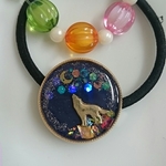 オオカミの遠吠え＊ヘアゴム レジン