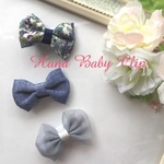 小花柄♡ベビーヘアクリップ3本セット　＜ＨG＞
