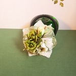 *＊Kazariya*＊Verde.。＊モスグリーンのクラシカルな薔薇のフラワーゴム*＊